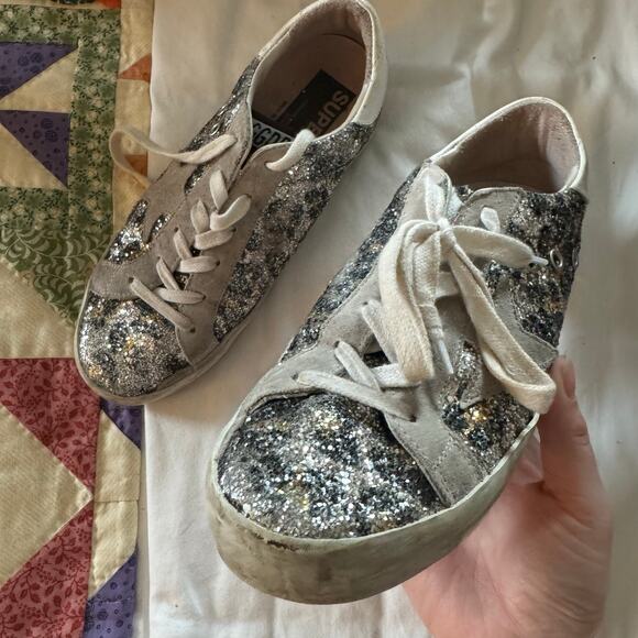 GOLDEN GOOSE Leopard Glitter Sneakers Size 37 casual comfort everyday wear - Picture 2 of 6